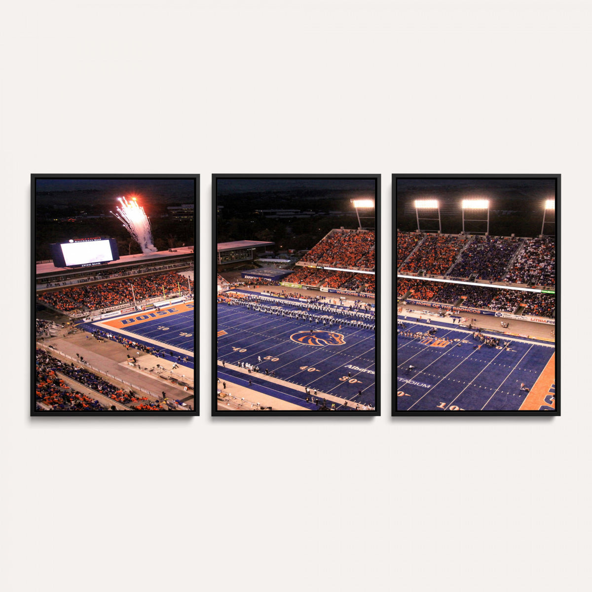 58849575-MGV-CV-36X24 - Boise State Stadium Large Wall Art Canvas Print for Living Room and Game Room Decor