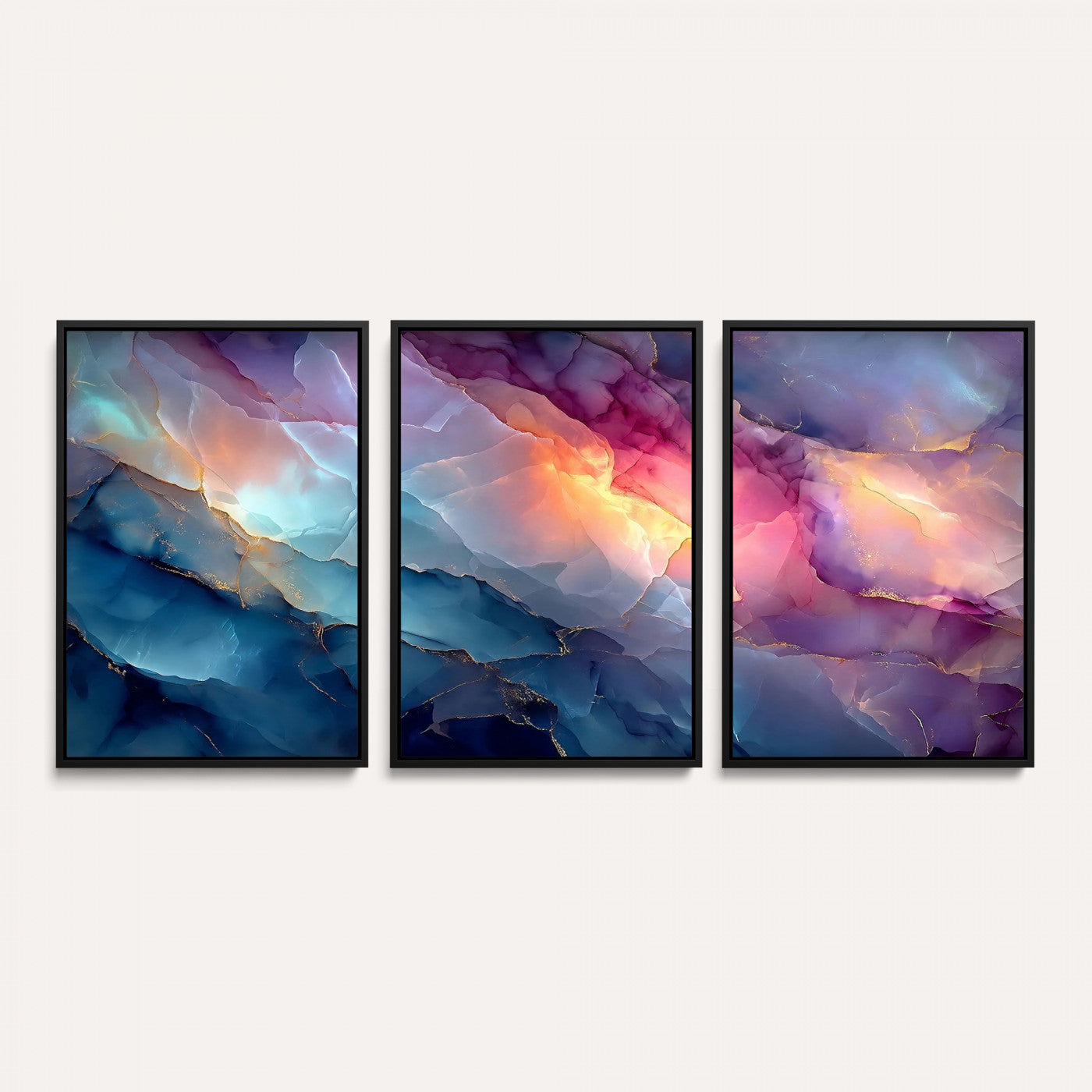 28163849-MGV-CV-36X24 - Colorful Abstract Canvas Wall Art Print, Vibrant Popup Color Art Print