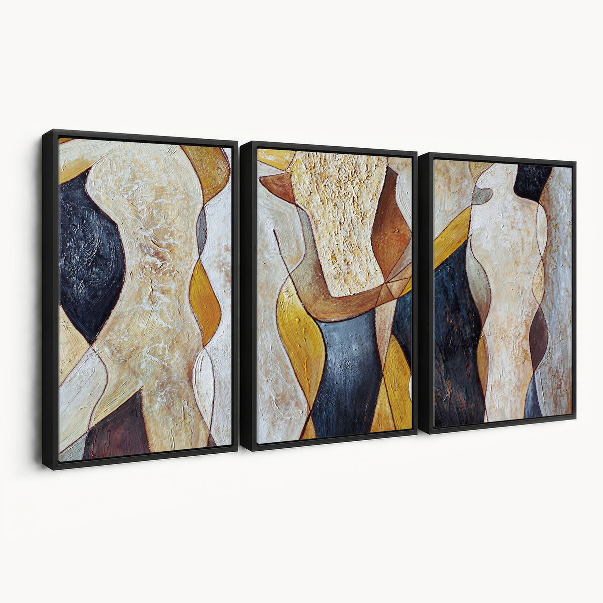96079939-MGV-CV-36X24 - Mid Century Modern Figurative Canvas Wall Art Abstract Cubist Painting Print