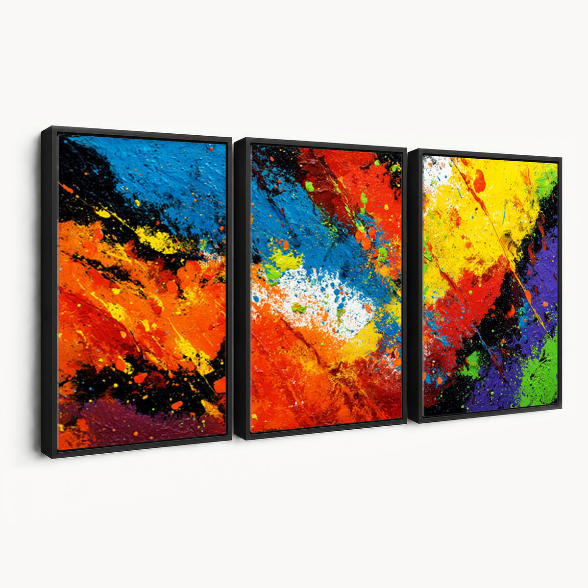 74888753-MGV-CV-36X24 - Vibrant Blue Abstract Canvas Wall Art Colorful Painterly Oil Painting Style Print