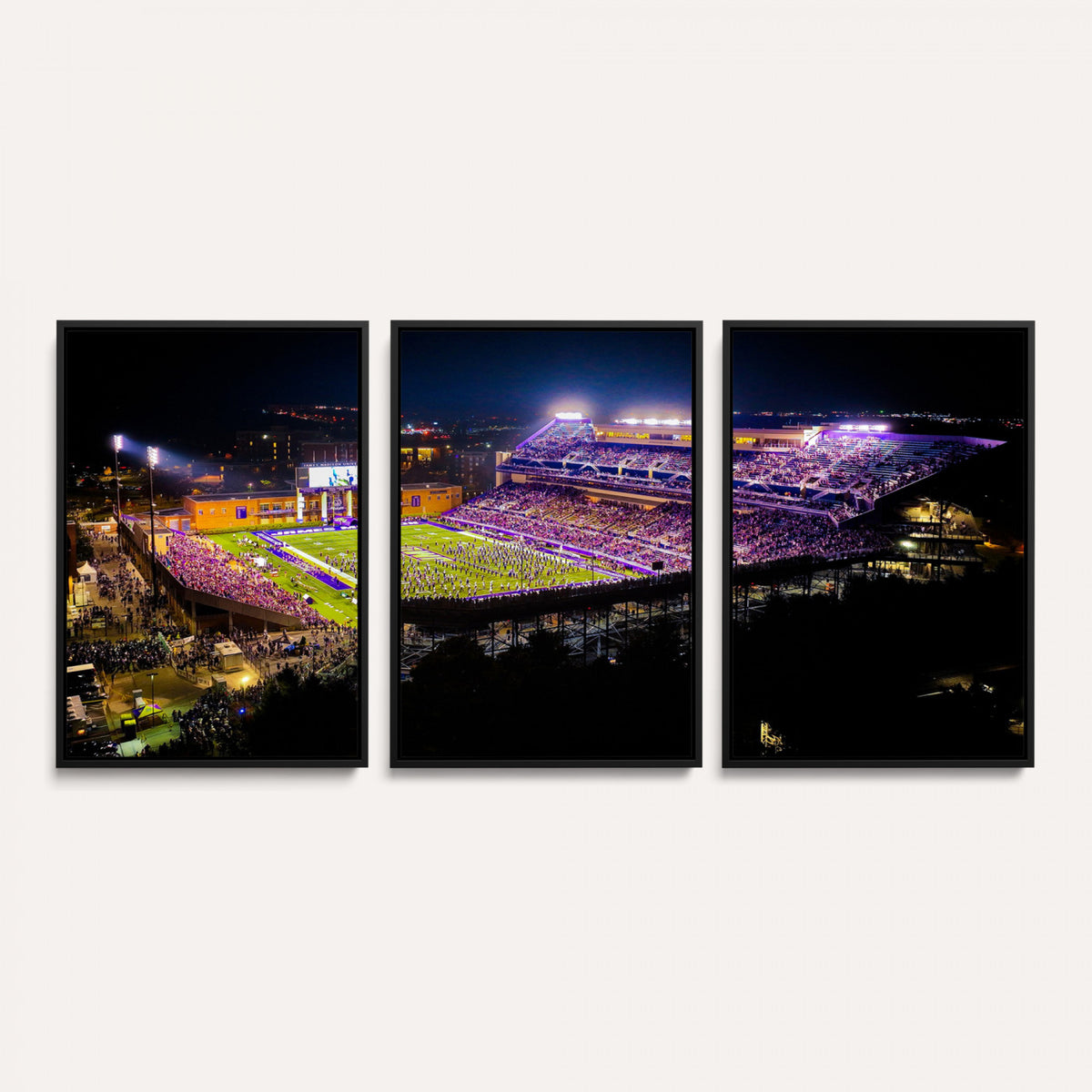 400867JMU2-MGV-CV-36X24 - JMU Stadium Wall Art Canvas Print for Game Room Decor - James Madison University Stadium