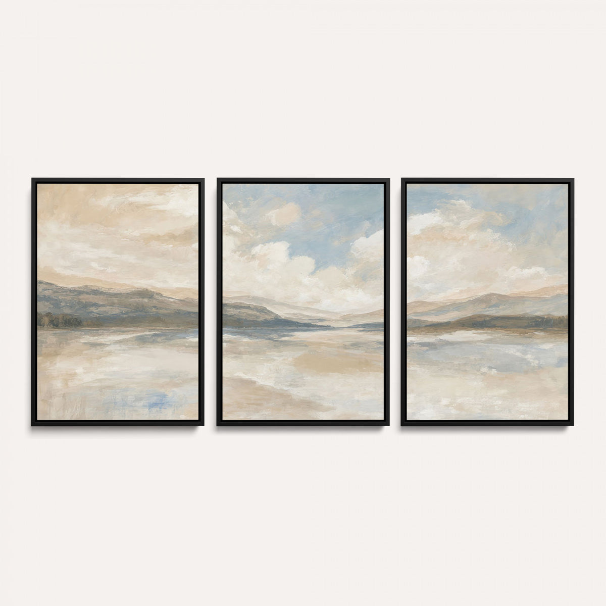 12998065-MGV-CV-36X24 - Serene Mountain and Lake Landscape Canvas Wall Art