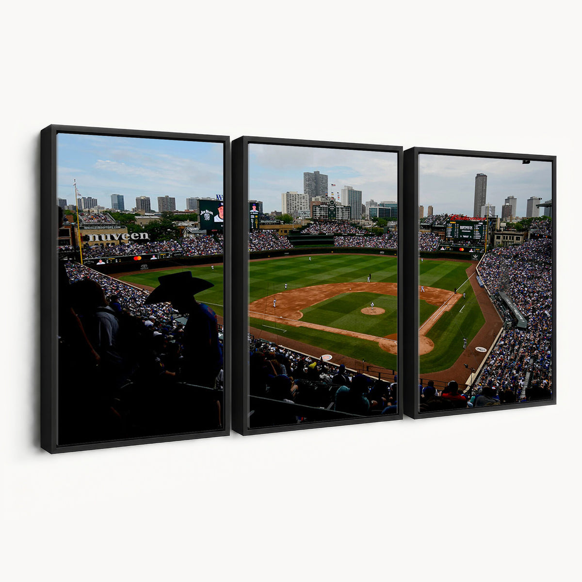 34859D-MGV-CV-36X24 - Chicago Cubs Baseball Team Print - Wrigley Field Stadium