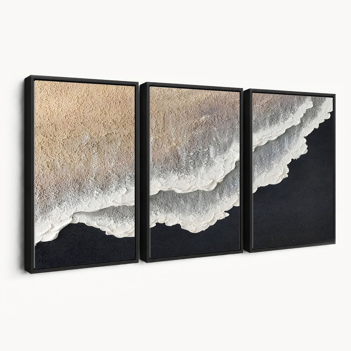 42307004-MGV-CV-24X16 - Ocean Wave and Sand Coastal Wall Art, Modern Beach Decor for Living Room