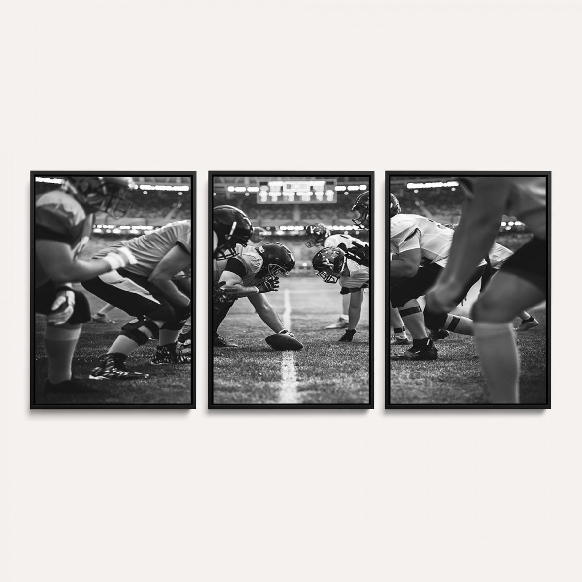 13273-MGV-CV-36X24 - American Football Wall Art Canvas Print Framed Stadium Sport