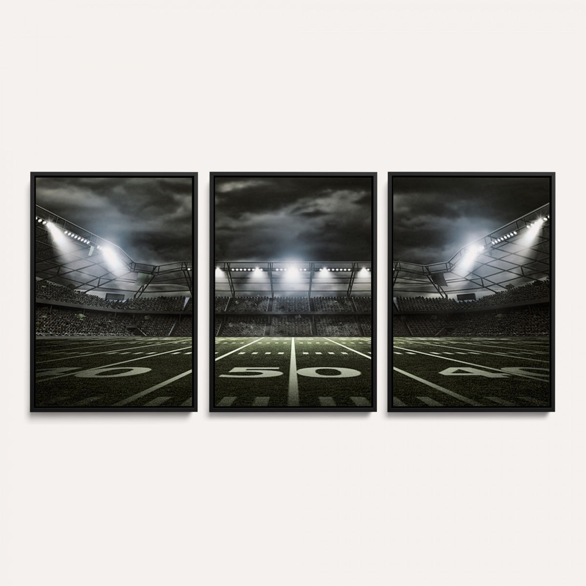 90107-MGV-CV-36X24 - American Football Stadium Wall Art Canvas Print, Stadium Sport Wall Art Print