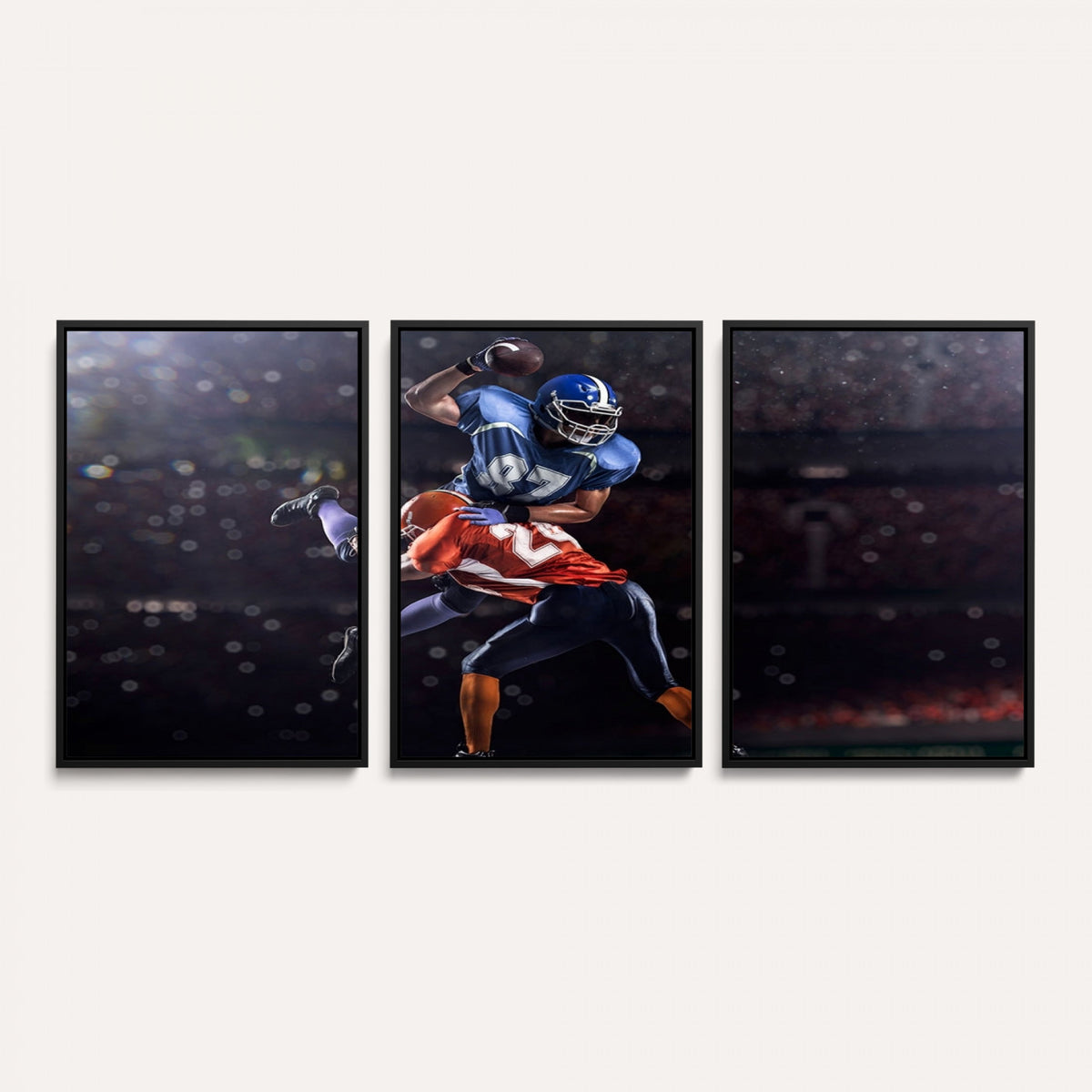 76491-MGV-CV-36X24 - American Football Wall Art Canvas Print, Stadium Sport Wall Art Print
