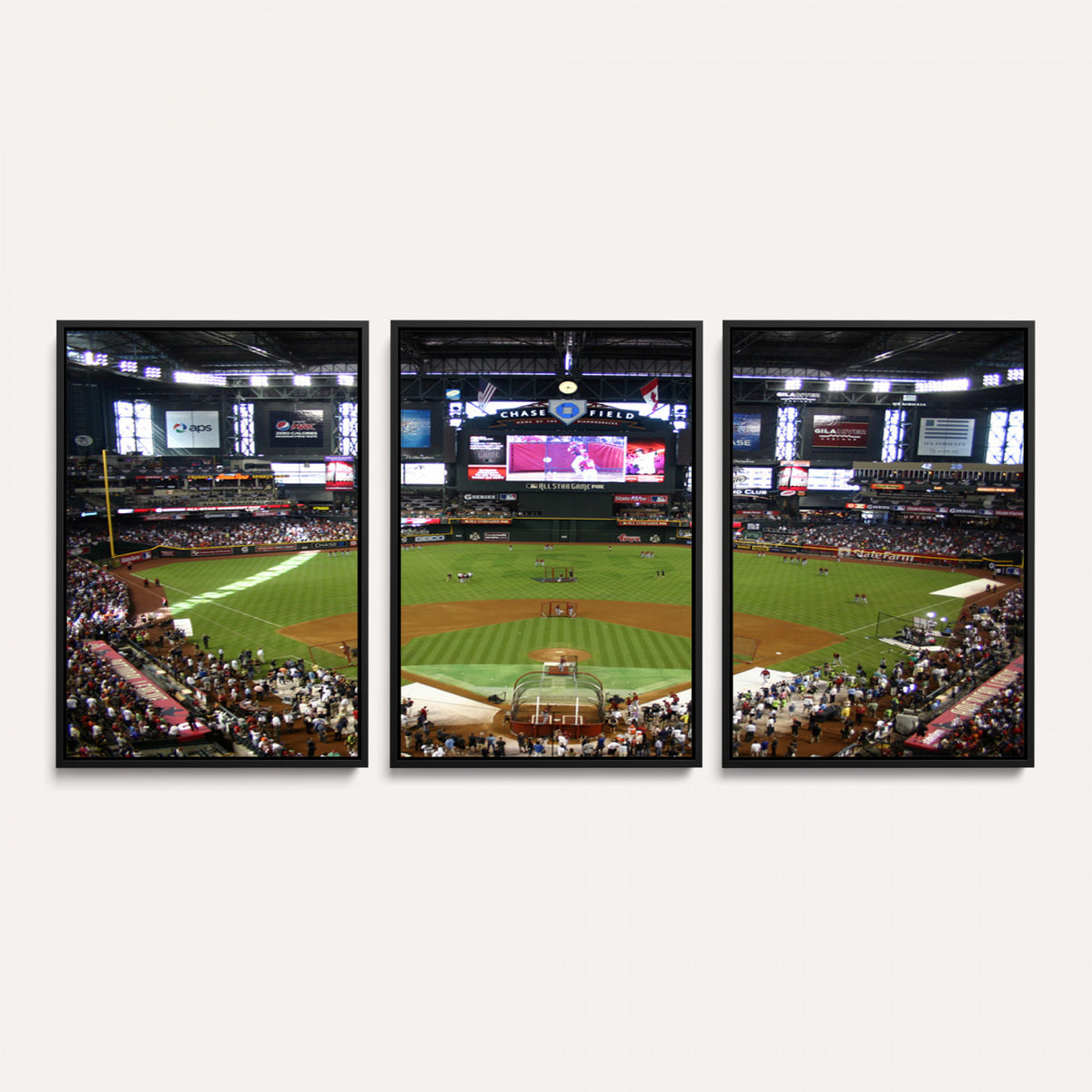 91630-MGV-CV-36X24 - Arizona Diamondbacks Baseball Team Print, Phoenix Chase Field Baseball Stadium Wall Art