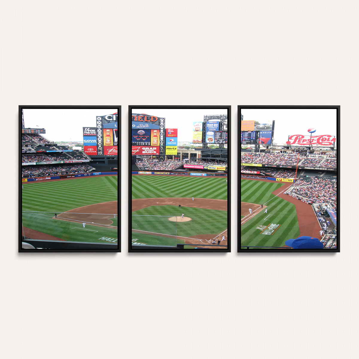 64829-MGV-CV-36X24 - New York Mets Baseball Team Print, Citi Field Baseball Stadium Wall Art