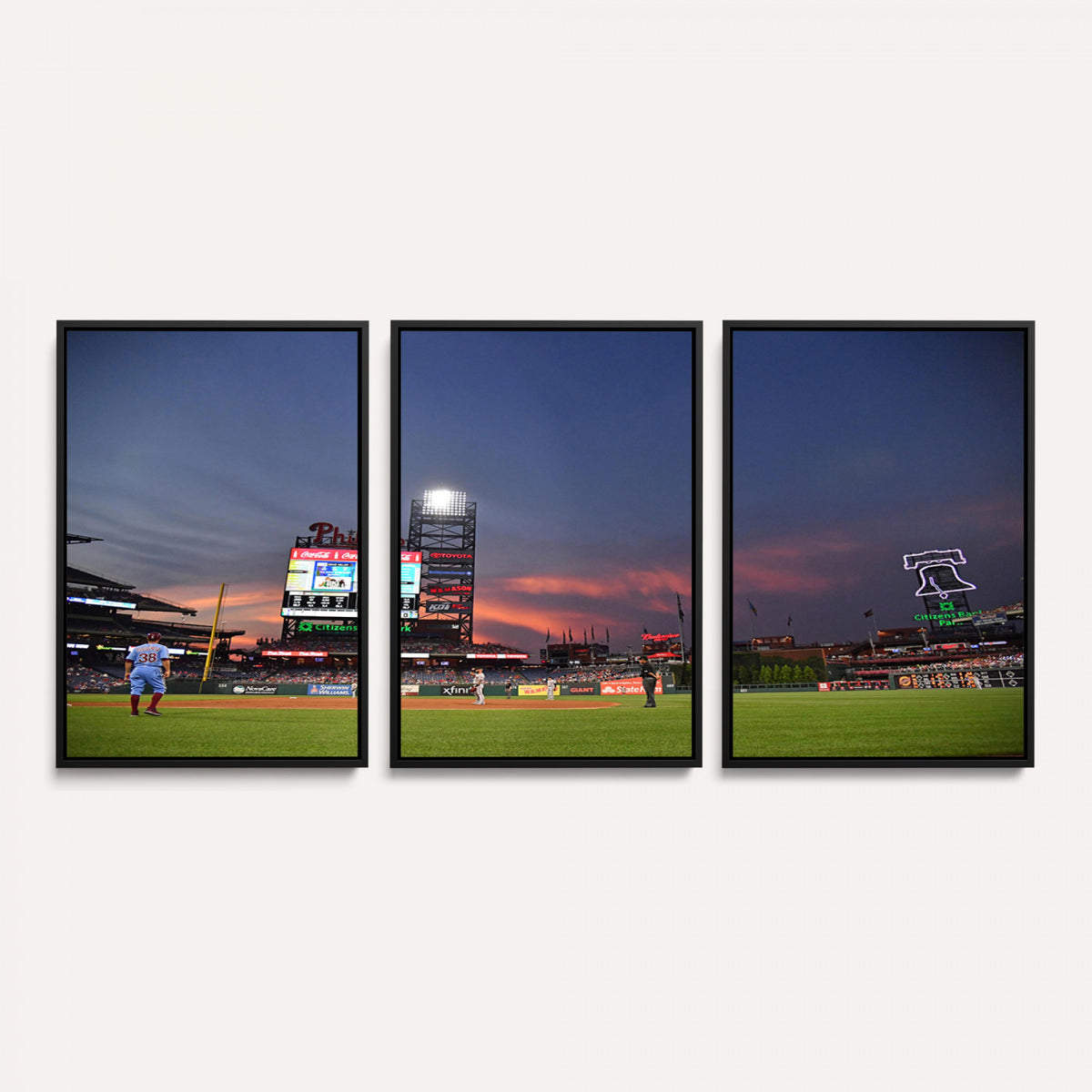 22594-MGV-CV-36X24 - Philadelphia Phillies Baseball Print - Philadelphia Citizens Bank Park Stadium Wall Art, Phillies