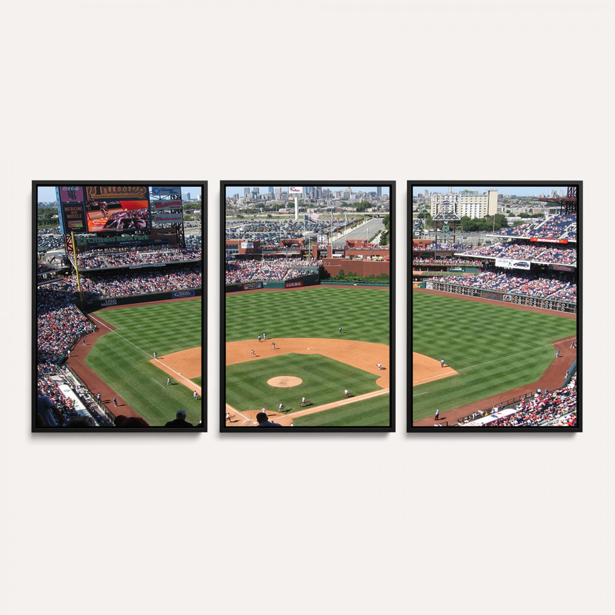 85755-MGV-CV-36X24 - Philadelphia Phillies Baseball Team Print - Philadelphia Citizens Bank Park Stadium Wall Art Canvas