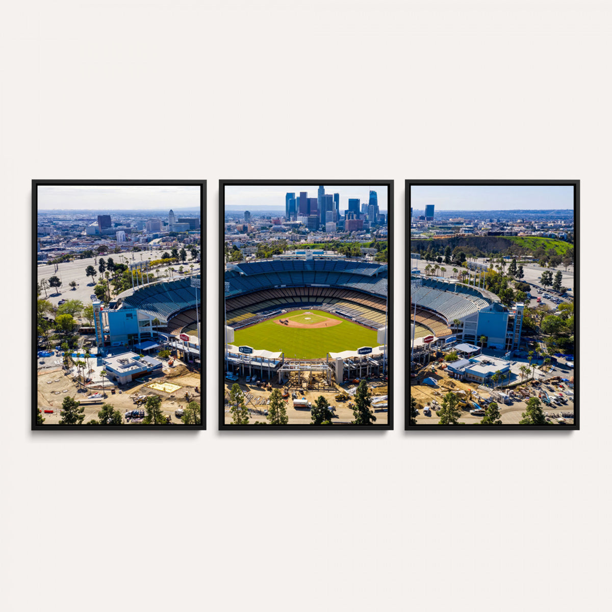 58596-MGV-CV-36X24 - Los Angeles Dodgers Dodger Stadium Wall Art Canvas Print, Extra Large Game Room Wall Decor
