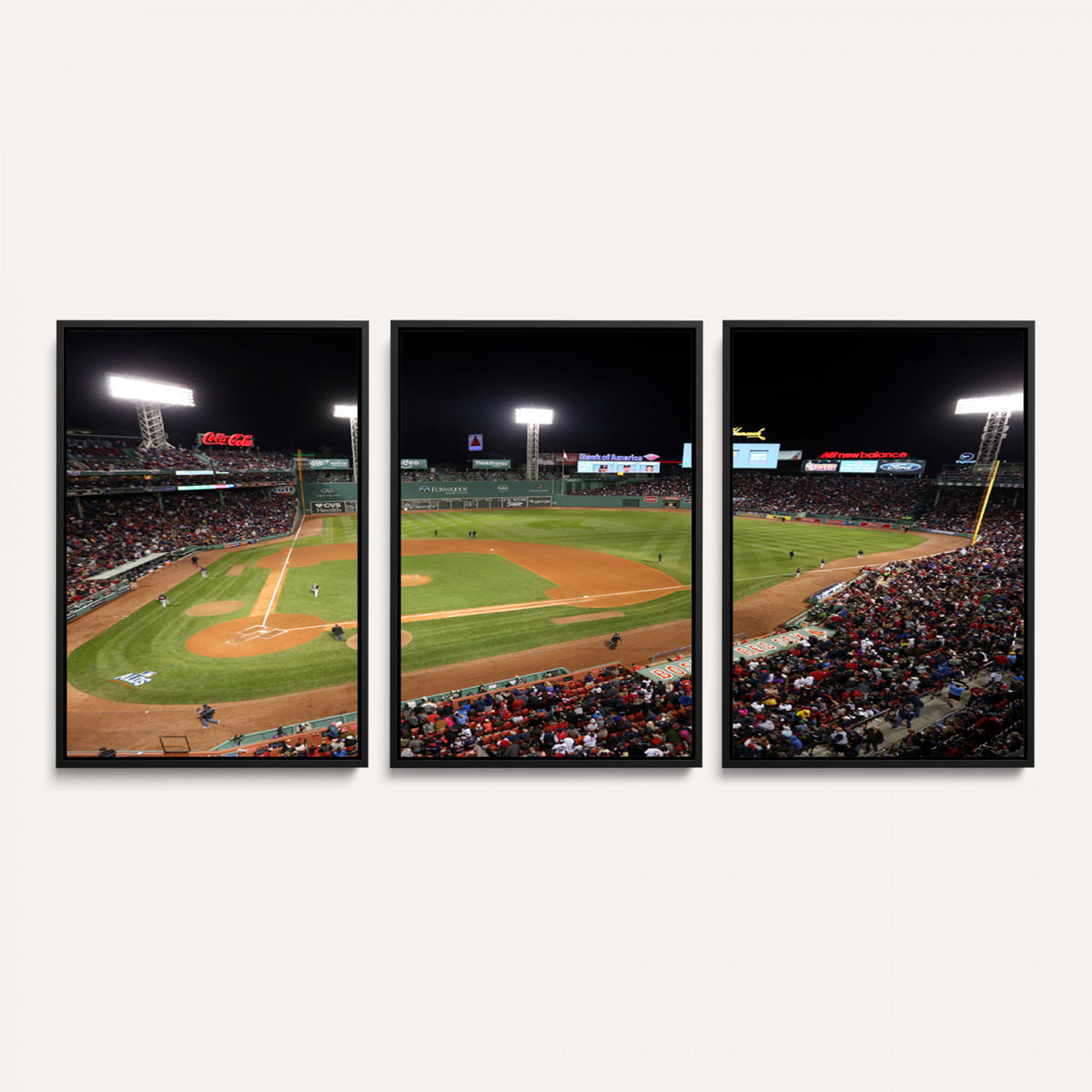 41158-MGV-CV-36X24 - Boston Red Sox Baseball Team Print, Massachusetts Fenway Park Stadium Wall Art