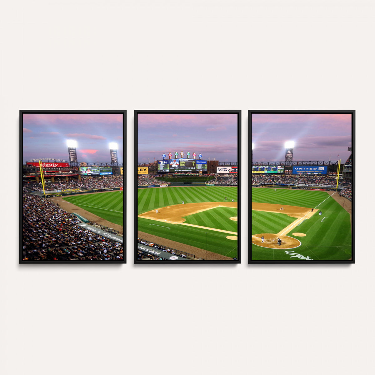 38470-MGV-CV-36X24 - Chicago White Sox Baseball Team Print Canvas, Guaranteed Rate Field Stadium Wall Art
