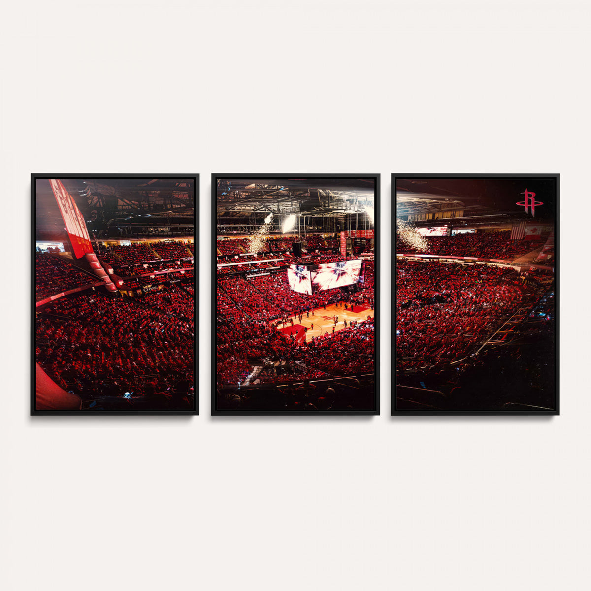91527-MGV-CV-36X24 - Houston Rockets Basketball Team Print Canvas, Houston Toyota Center Arena Wall Art