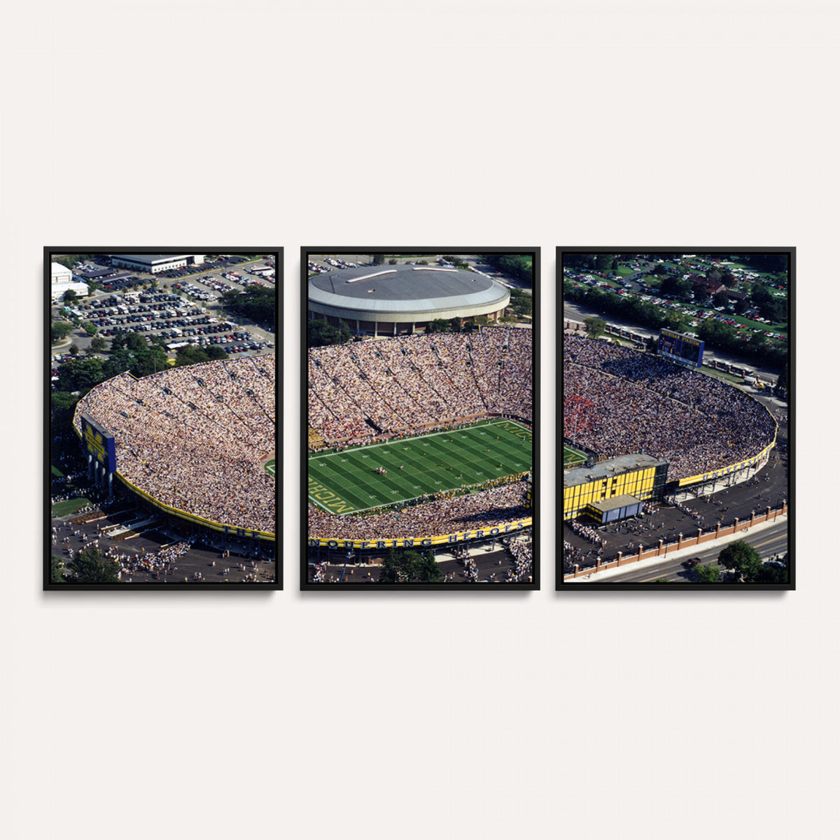 27314-MGV-CV-36X24 - Michigan Wolverines Football Team Print, Ann Arbor Michigan Stadium Wall Art