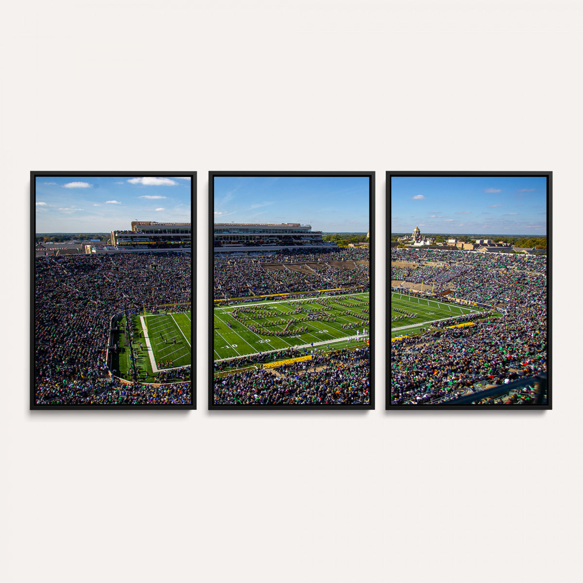 50114-MGV-CV-36X24 - Notre Dame Fighting Irish Football Team Print, Notre Dame Stadium Wall Art