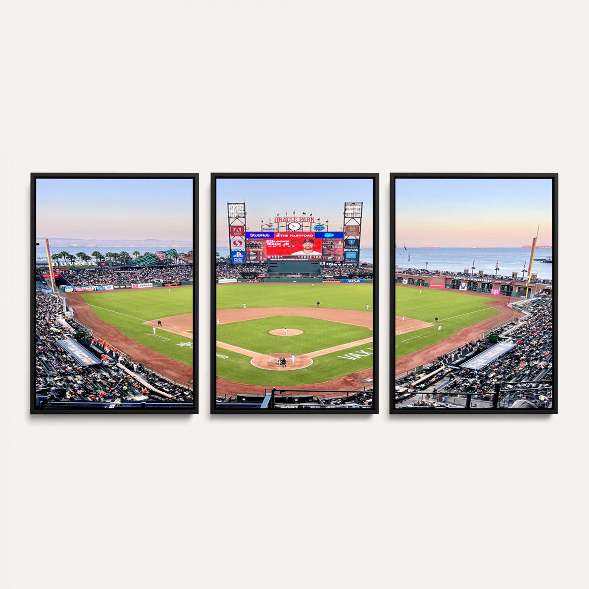16055-MGV-CV-36X24 - San Francisco Giants Baseball Team Print, Oracle Park