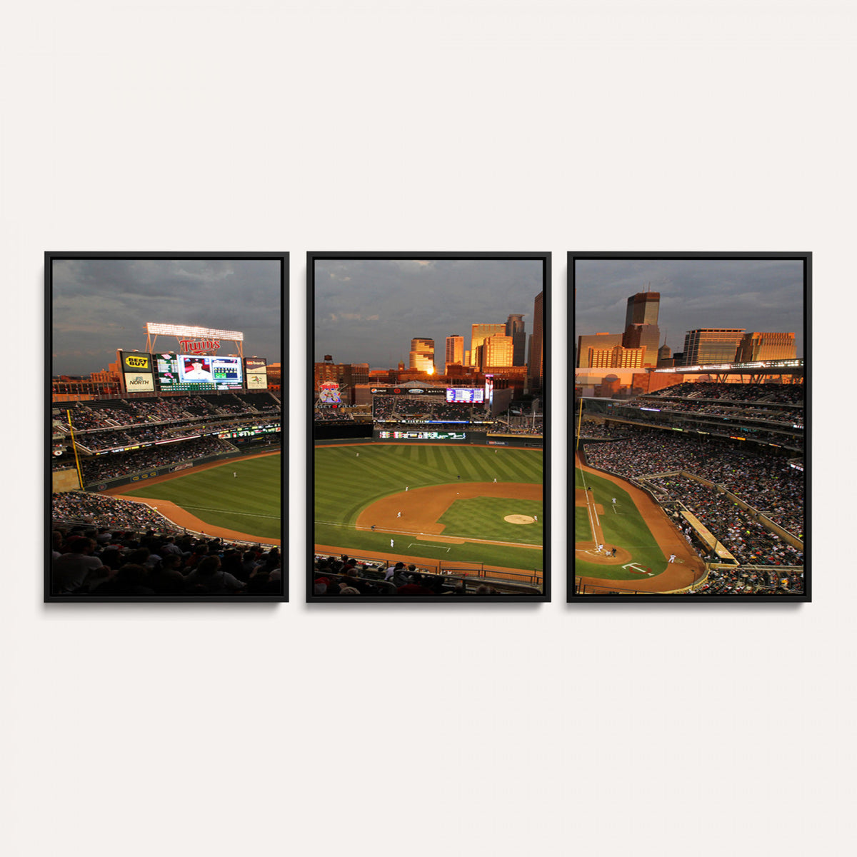 99822-MGV-CV-36X24 - Minnesota Twins Baseball Team Print, Minneapolis Target Field Stadium Wall Art