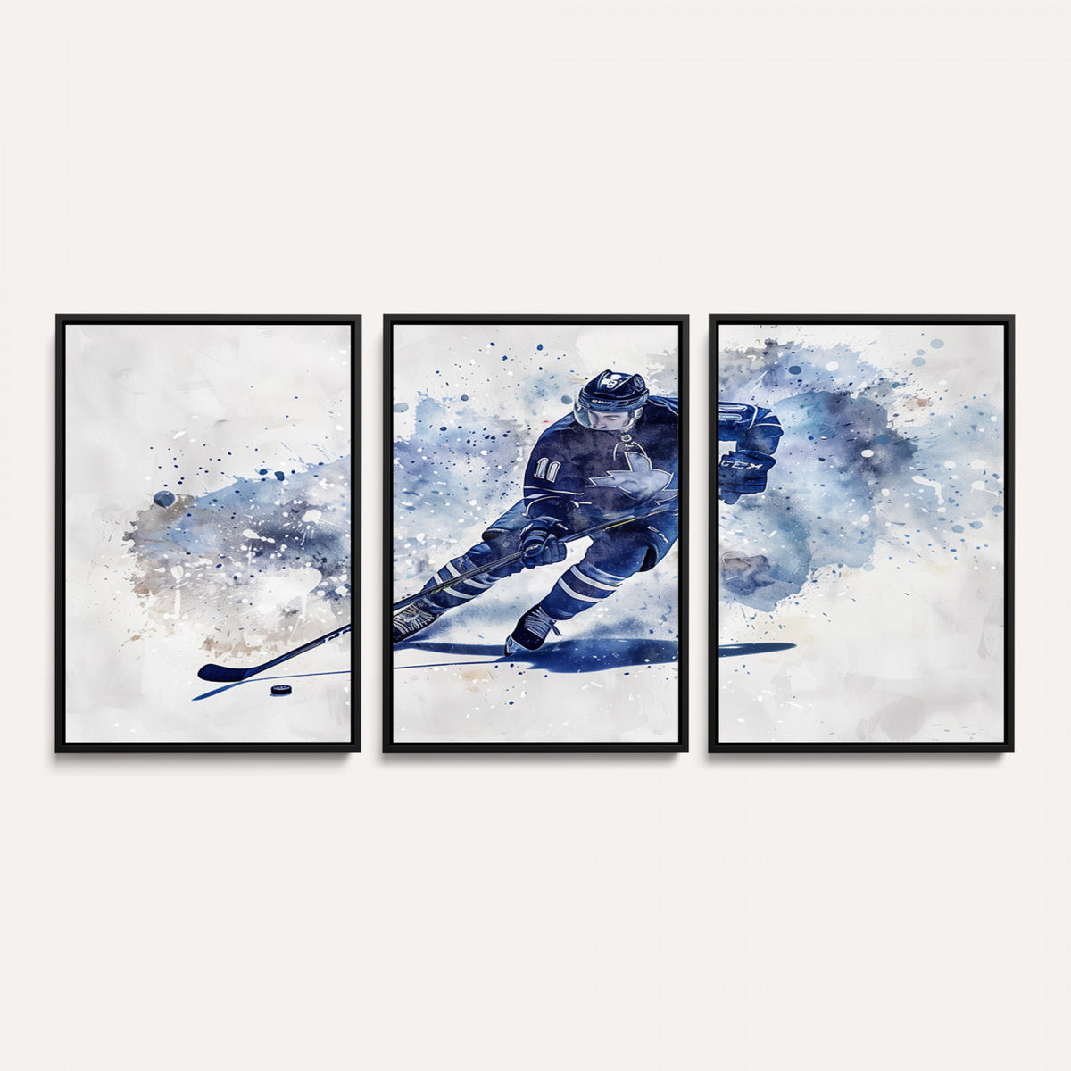 39795-MGV-CV-36X24 - Hockey Player Wall Art Canvas Print