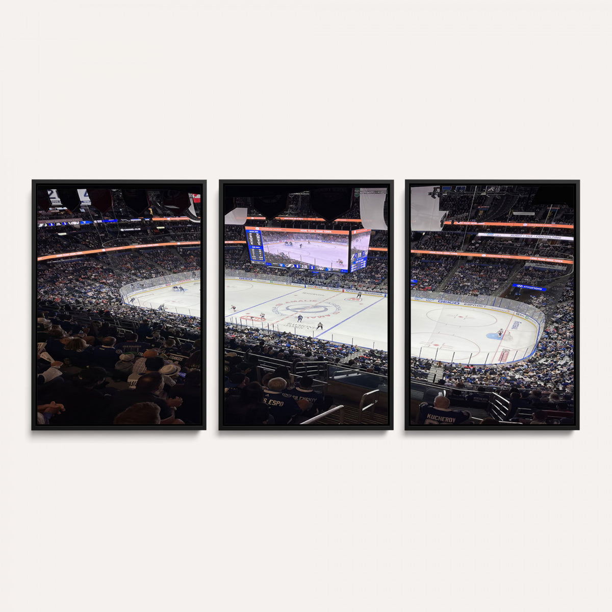 51641-MGV-CV-36X24 - Amalie Arena Florida Wall Art Canvas Print, NHL Hockey, Framed and Ready to Hang