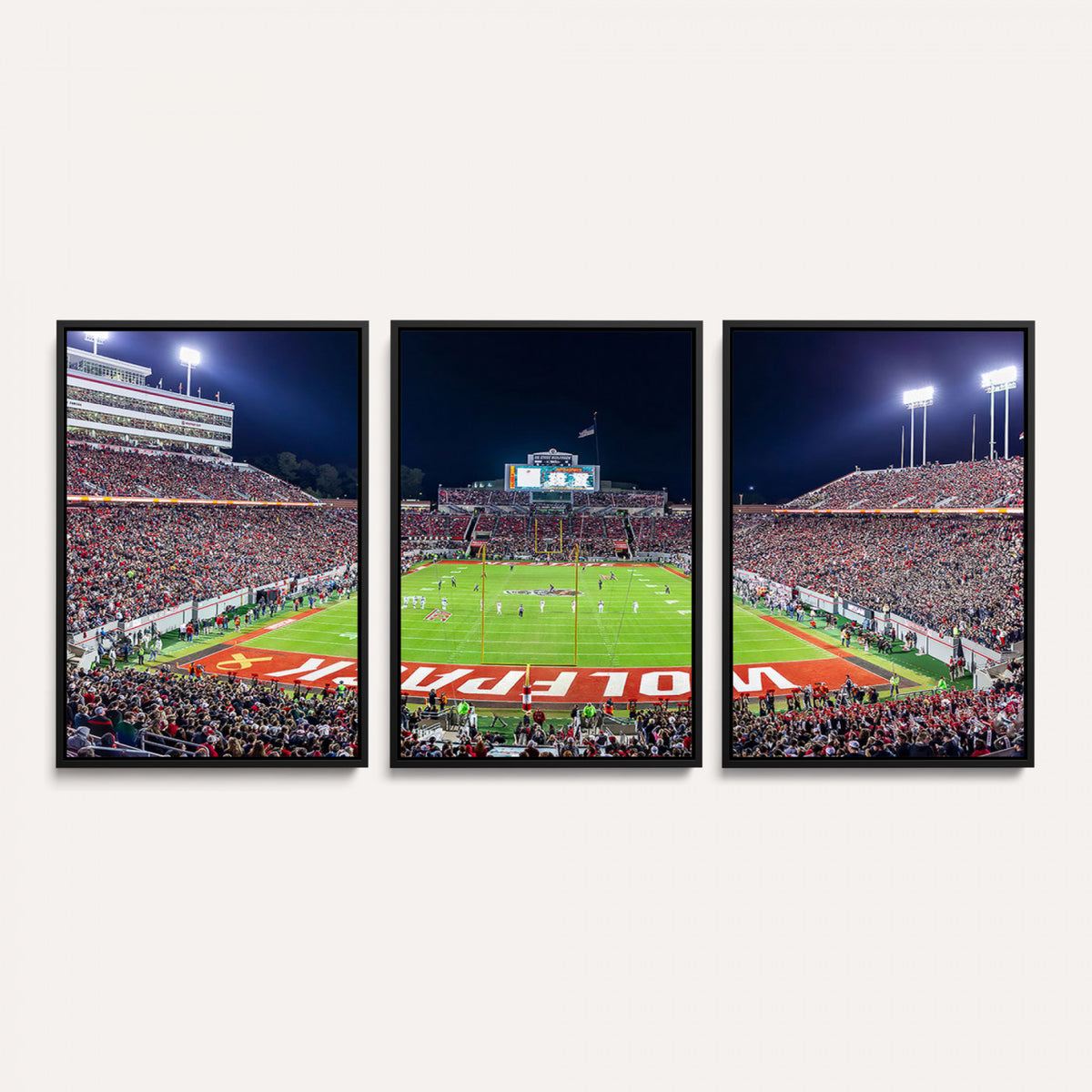 23086-MGV-CV-36X24 - NC State Wolfpack Canvas Print - Raleigh Carter-Finley Stadium Wall Art, Football Team Canvas Print