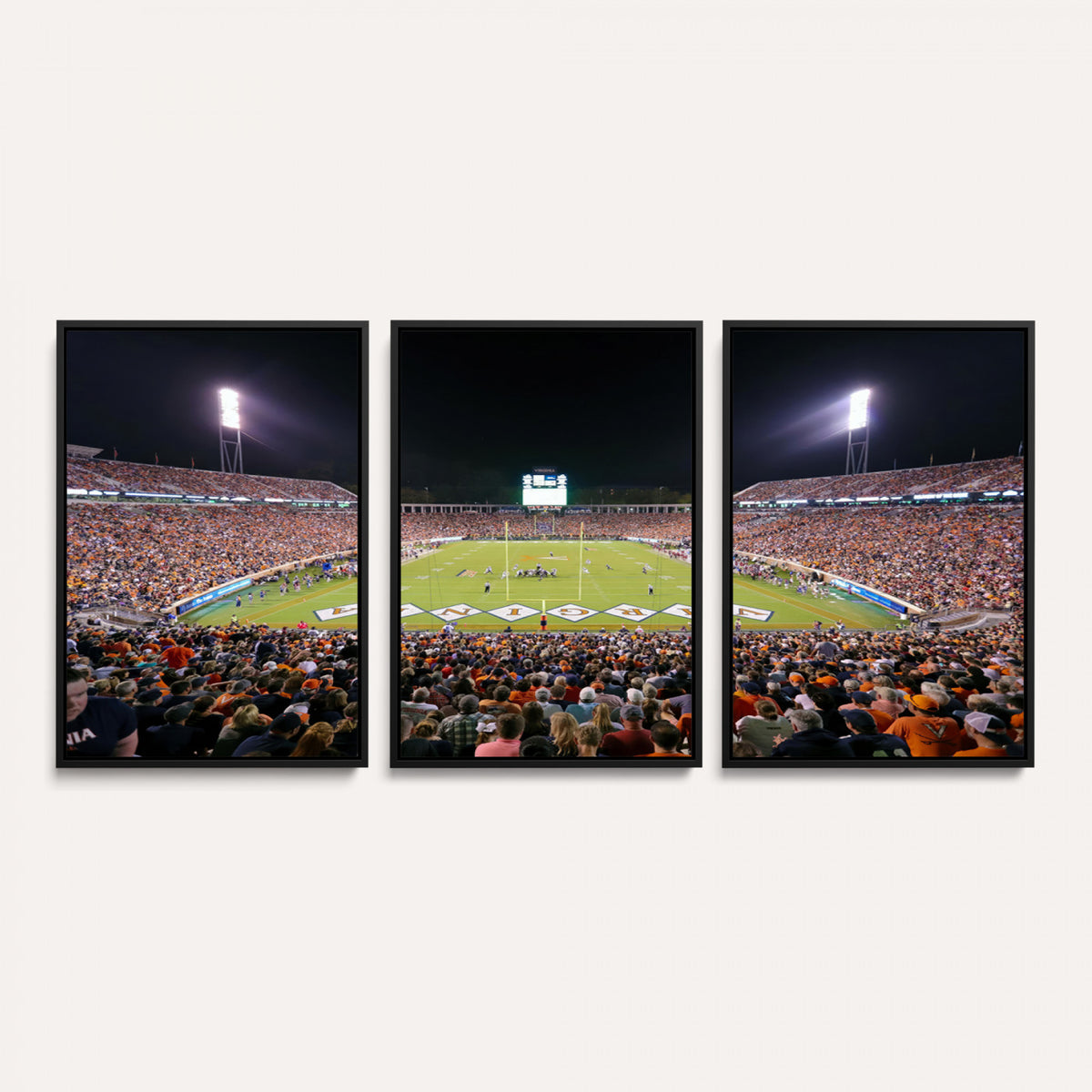 98441-MGV-CV-36X24 - Virginia Cavaliers Football Team Print - Charlottesville Scott Stadium Wall Art Canvas Print