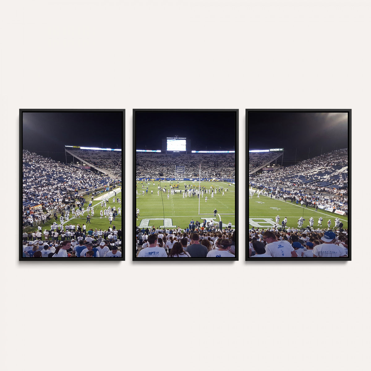 65036-MGV-CV-36X24 - Brigham Young University Cougars Football Print Canvas - Provo LaVell Edwards Stadium Wall Art