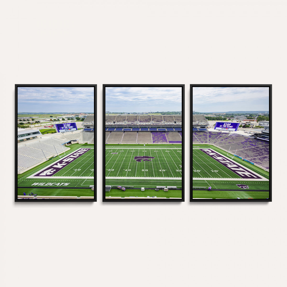 29452-MGV-CV-36X24 - KState Wildcats Football Team Print - Manhattan Bill Snyder Family Football Stadium Wall Art Canvas