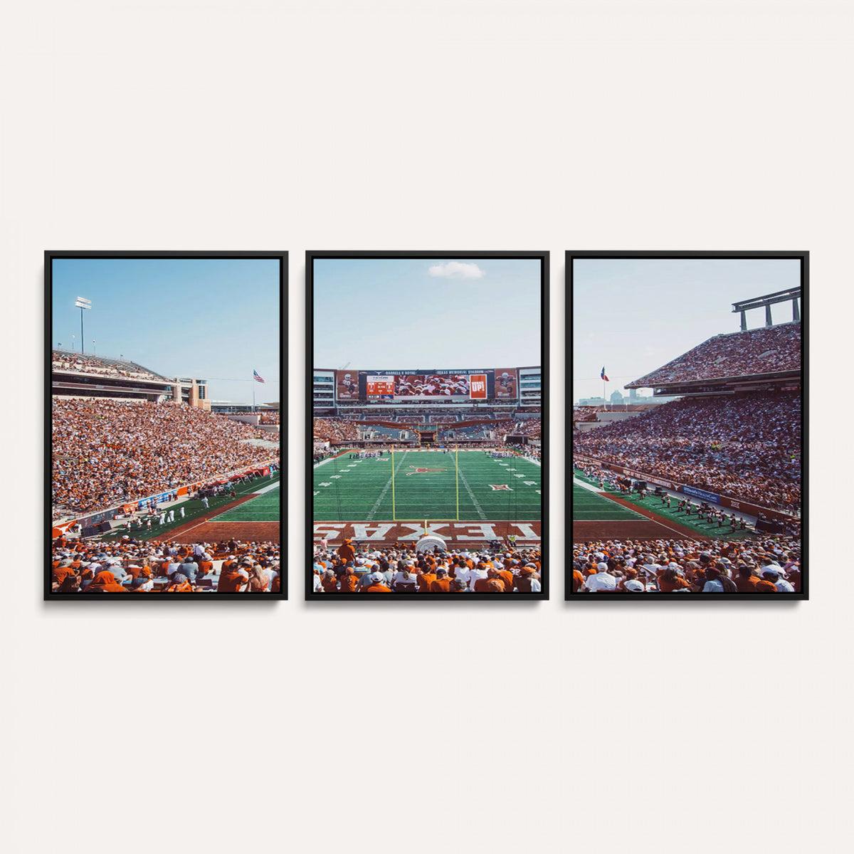 14826-MGV-CV-36X24 - Framed Texas Memorial Stadium Canvas, University of Texas Longhorns Football Team Print - Austin