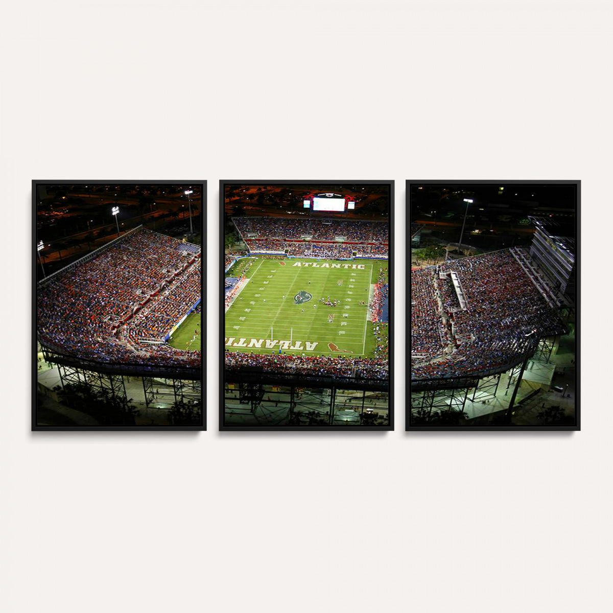 72354-MGV-CV-36X24 - Florida Atlantic University Owls Football Team Print - Boca Raton FAU Stadium Wall Art Canvas Print