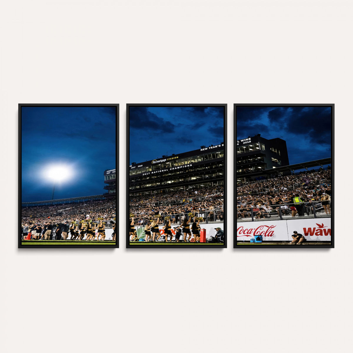 40217-MGV-CV-36X24 - UCF Knights Football Team Print - Orlando FBC Mortgage Stadium Wall Art Canvas Print