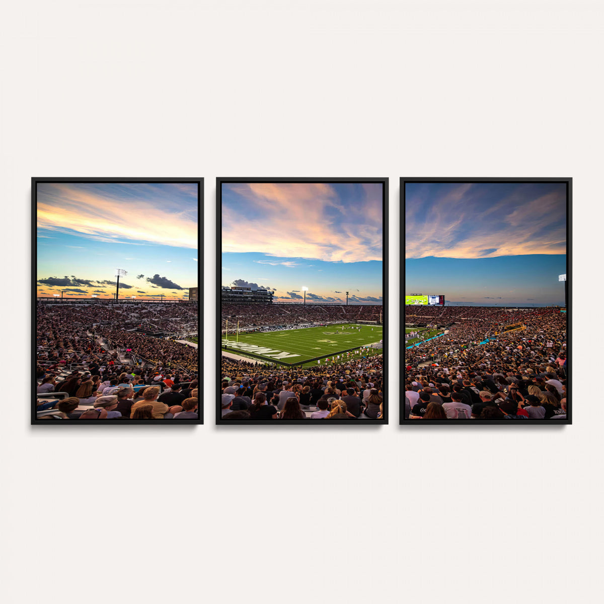 50243-MGV-CV-36X24 - UCF Knights Football Team Print - Orlando FBC Mortgage Stadium Wall Art Canvas Print