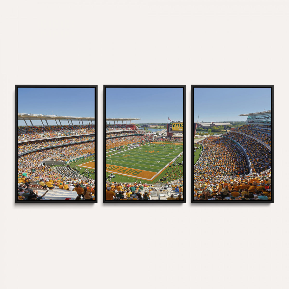 49912-MGV-CV-36X24 - Baylor University Bears Football Team Print - Waco McLane Stadium Wall Art Canvas Print