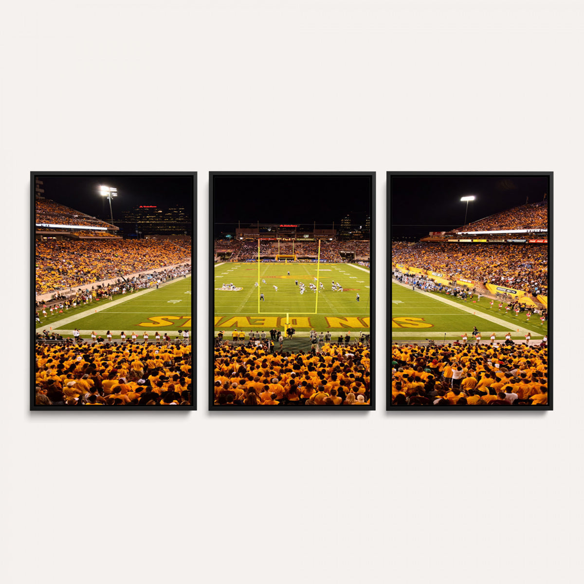 21588-MGV-CV-36X24 - ASU Sun Devils Football Team Print - Phoenix Mountain America Stadium Wall Art Canvas Print