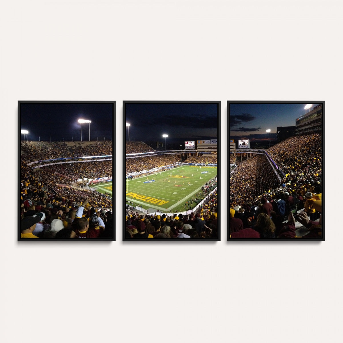 75716-MGV-CV-36X24 - ASU Sun Devils Football Team Print Canvas - Phoenix Mountain America Stadium Wall Art Canvas Print