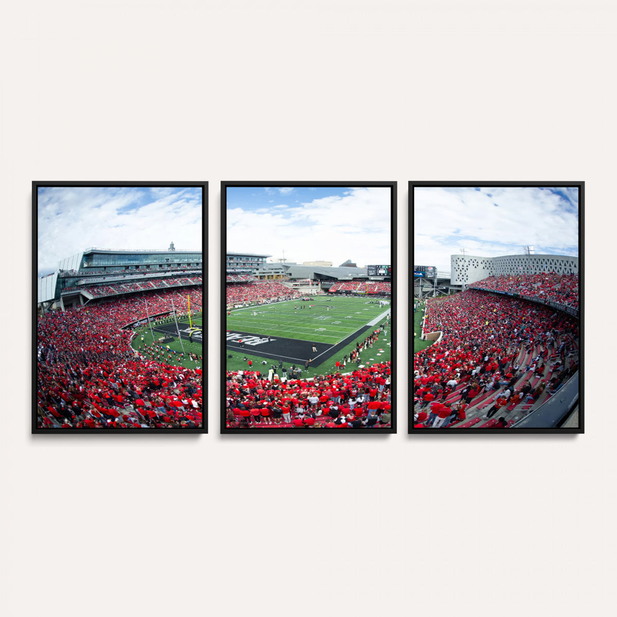 54070-MGV-CV-36X24 - Cincinnati Bearcats Football Team Print - Nippert Stadium Wall Art Canvas Print