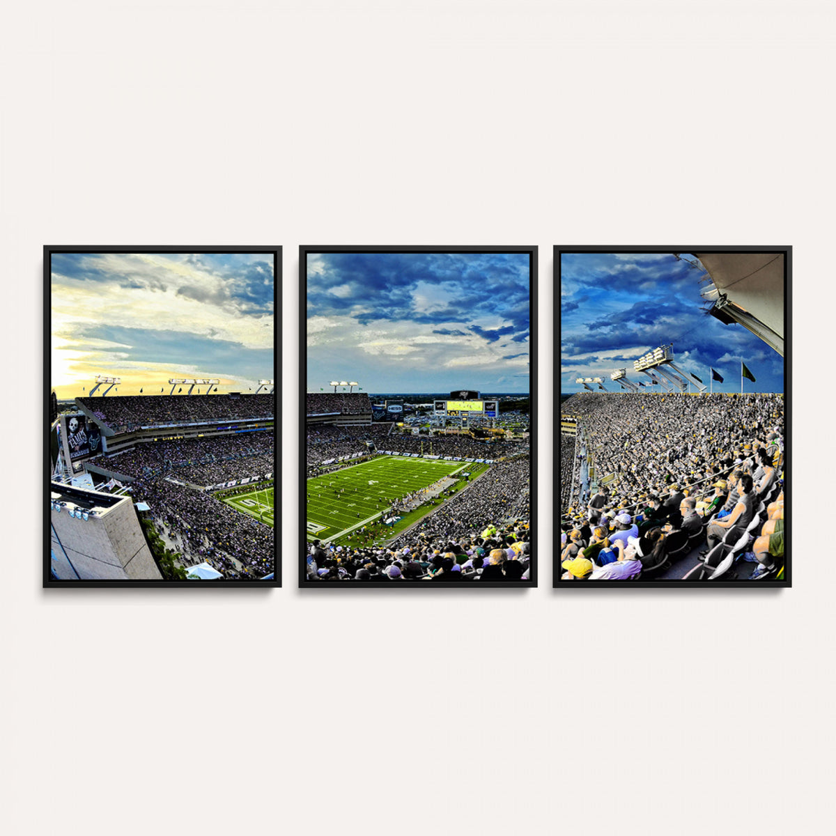 23788-MGV-CV-36X24 - Framed USF Bulls Football Team Print - Tampa Raymond James Stadium Wall Art Canvas Print