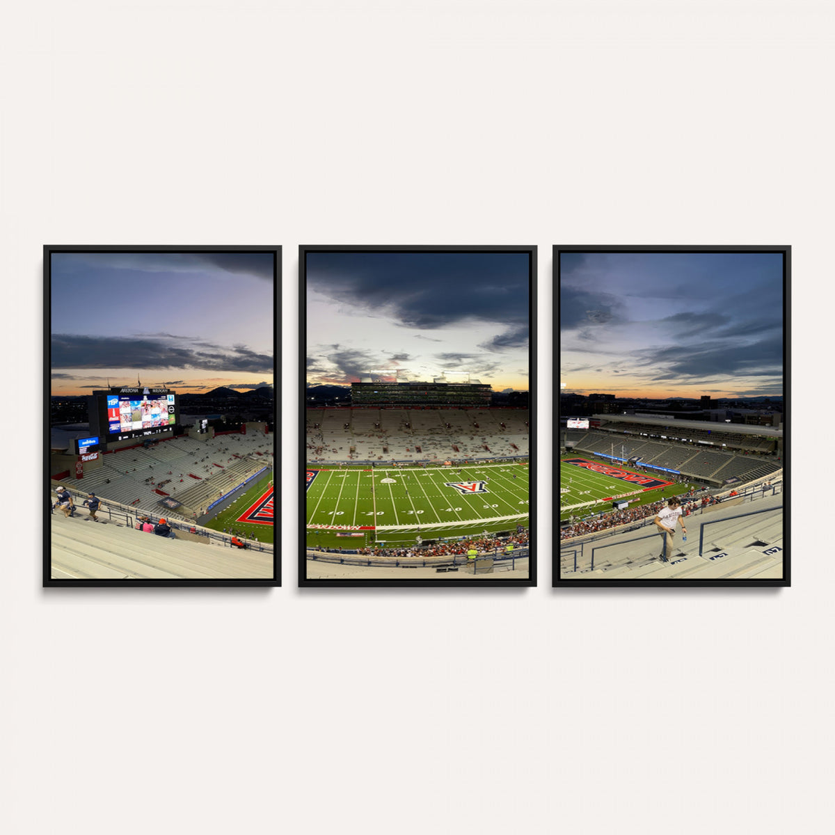24339-MGV-CV-36X24 - Arizona Wildcats Football Team Print - Tucson Arizona Stadium Wall Art Canvas Print