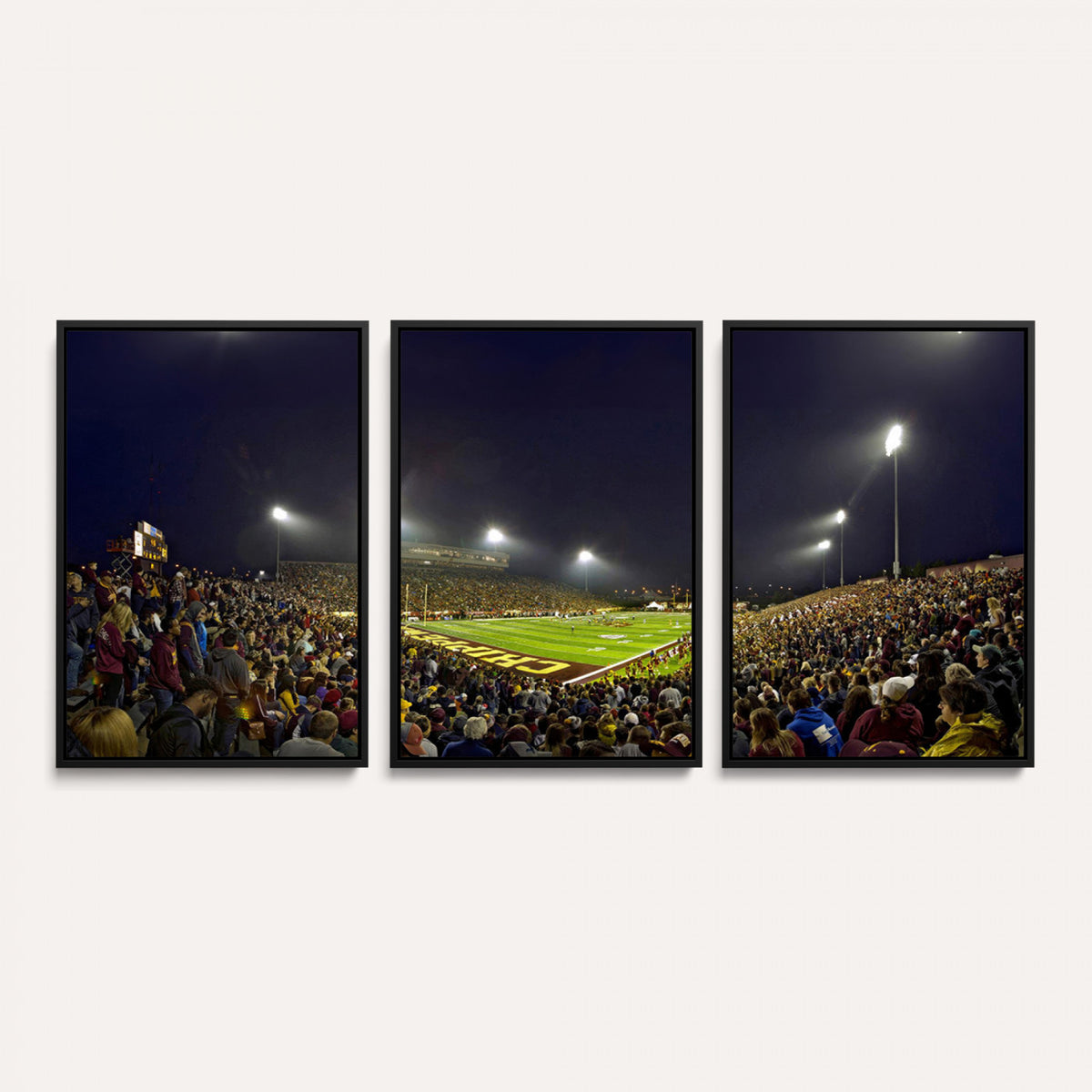 45619-MGV-CV-36X24 - Central Michigan University Chippewas Canvas Wall Art, Football Team Print - Mount Pleasant