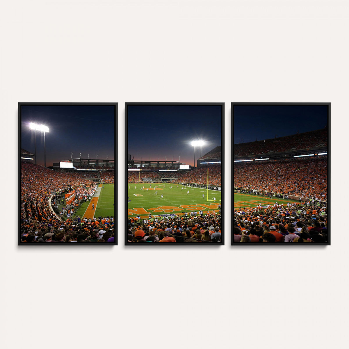 32340-MGV-CV-36X24 - Clemson University Tigers Art Print, Football Team Print