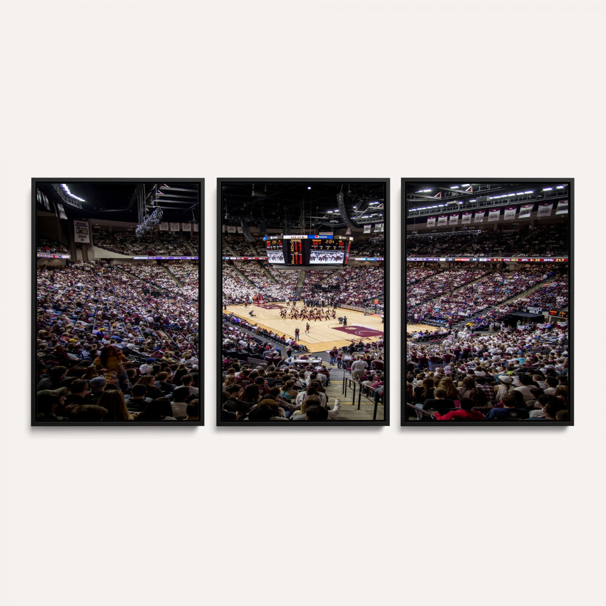 76876-MGV-CV-36X24 - University of Nebraska Cornhuskers Basketball Team Print - Lincoln Red Arena Wall Art Canvas Print