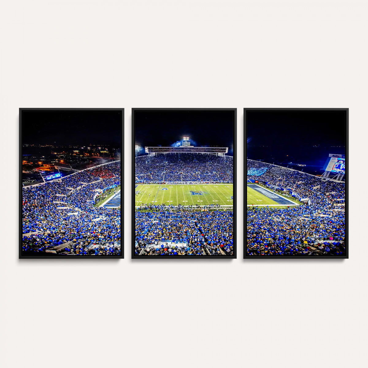 11665-PAN-FL-20X10 - University of Memphis Tigers Football Team Print - Memphis Simmons Bank Liberty Stadium Wall Art