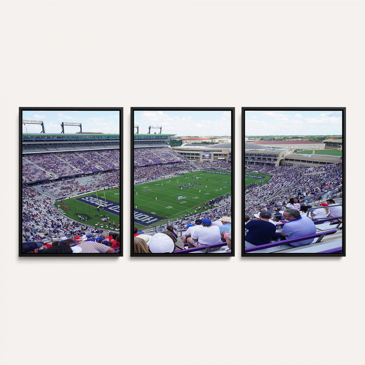 95139-MGV-CV-36X24 - The Texas Christian University TCU Horned Frogs Football Team Print, Fort Worth