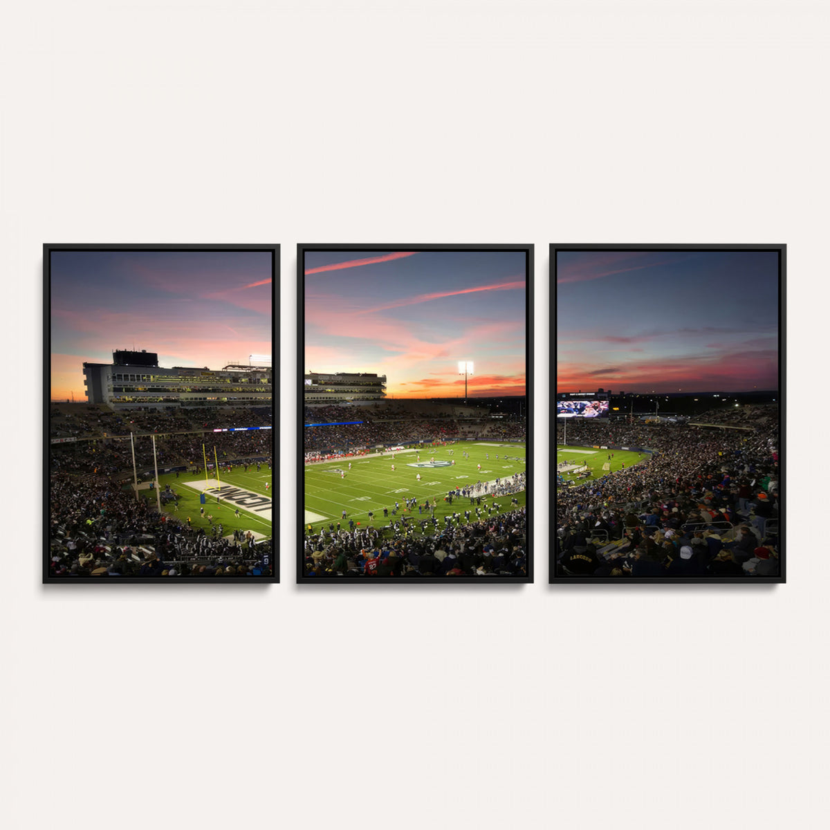 64416-MGV-CV-36X24 - The University of Connecticut UCONN Huskies Football Team Print, Framed and Ready to Hang