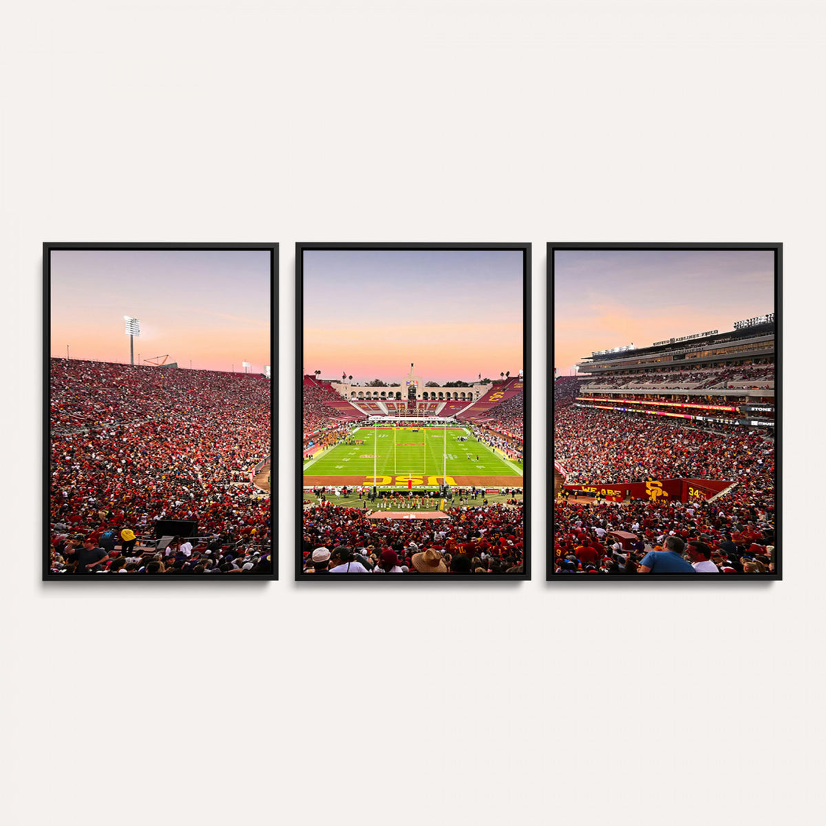 39904-MGV-CV-36X24 - The University of Southern California USC Trojans Football Team Print, Home Bar Wall Decor