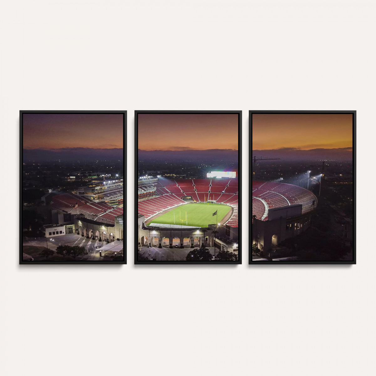 50666-MGV-CV-36X24 - The University of Southern California USC Trojans Football Team Print, Los Angeles Memorial Coliseum
