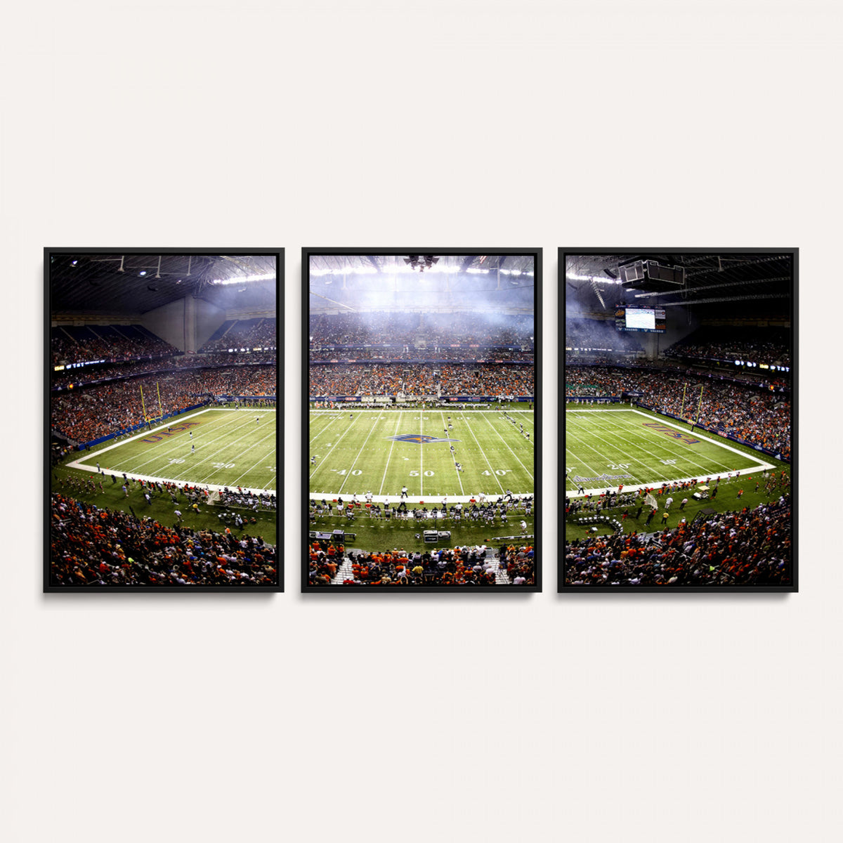 46972-MGV-CV-36X24 - The University of Texas at San Antonio Roadrunners Football Team Print, Framed and Ready to Hang