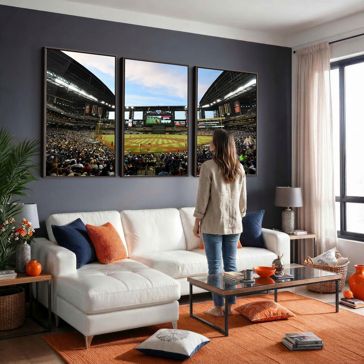 92672-MGV-CV-36X24 - Arizona Diamondbacks Team Print - Phoenix Chase Field