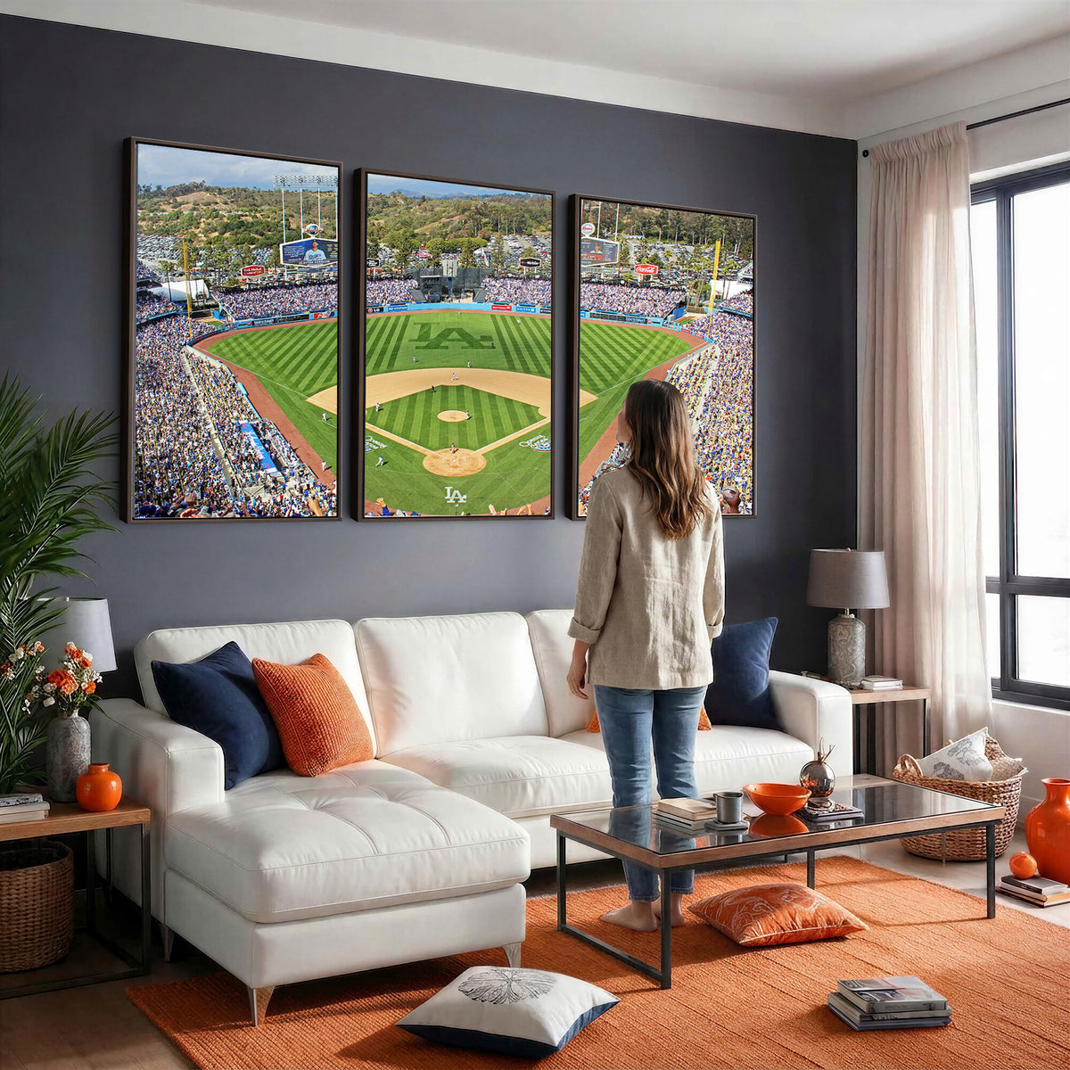 34760-MGV-CV-36X24 - Citi Field Wall Art Print | 3-Panel New York Mets Baseball Stadium Canvas Print